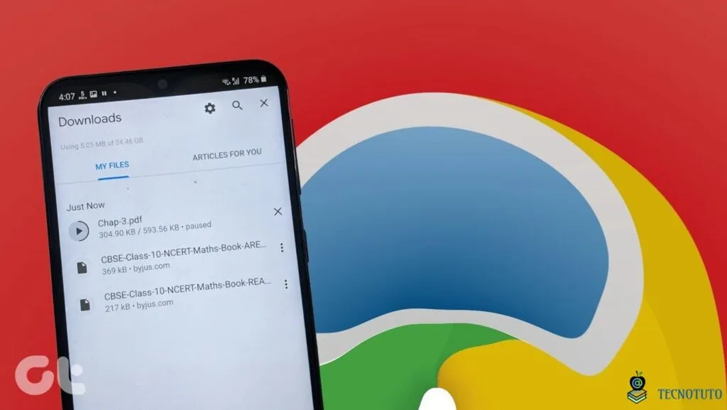 que hacer si chrome para android continua pausando las descargas
