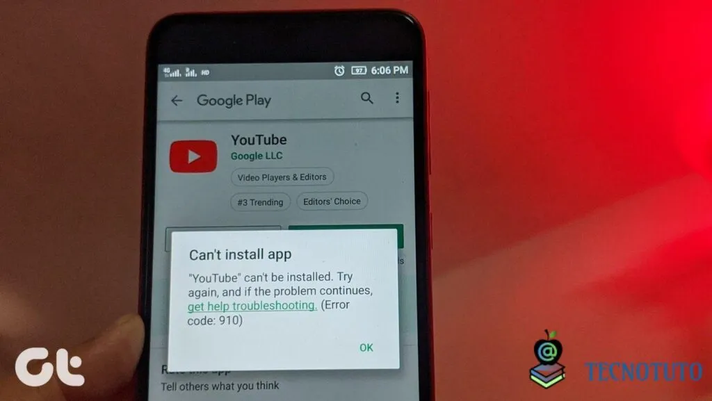 que hacer si youtube para android no se instala o actualiza