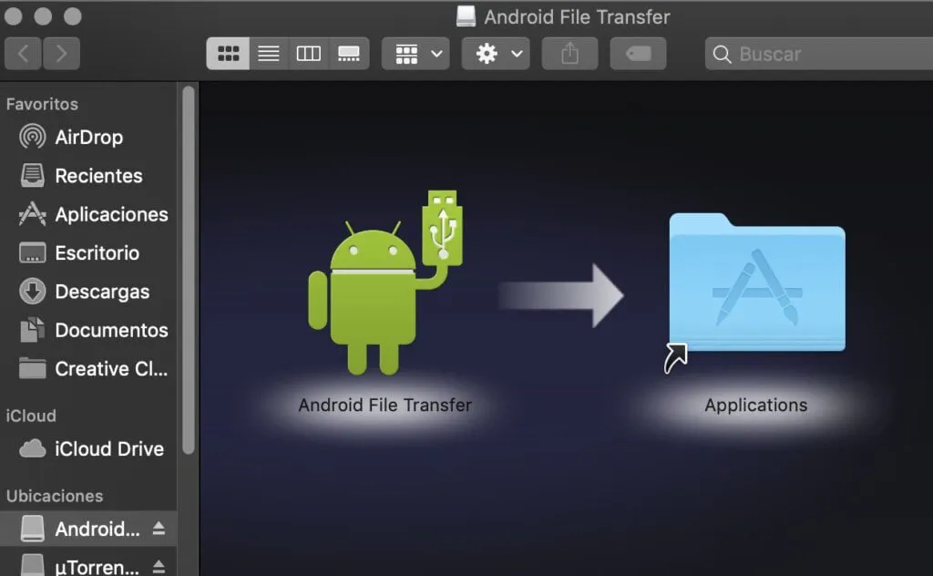 transferir archivos entre mac y android usando android file transfer