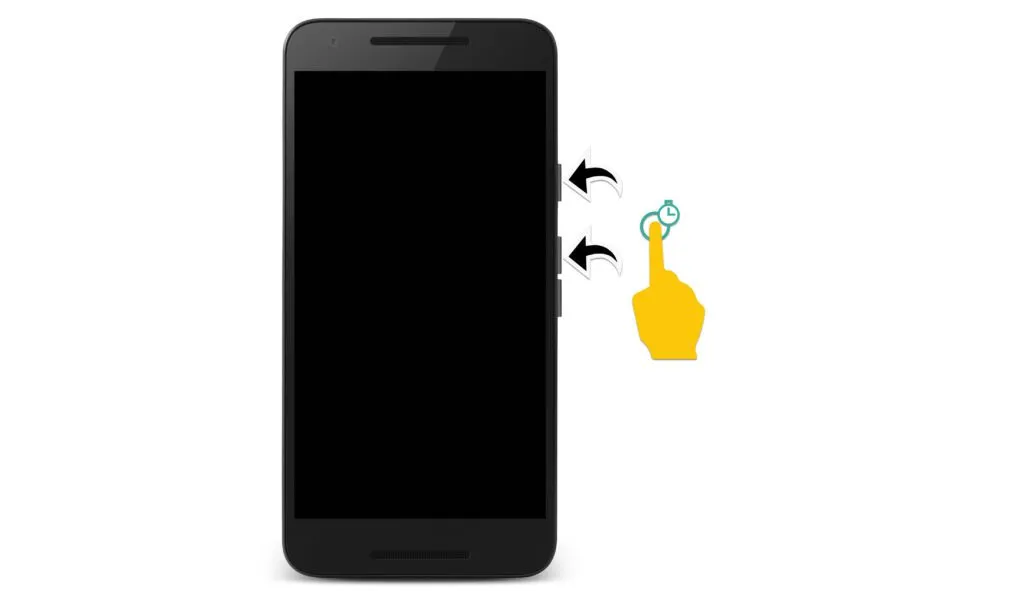 apriete las teclas de un telefono inteligente android