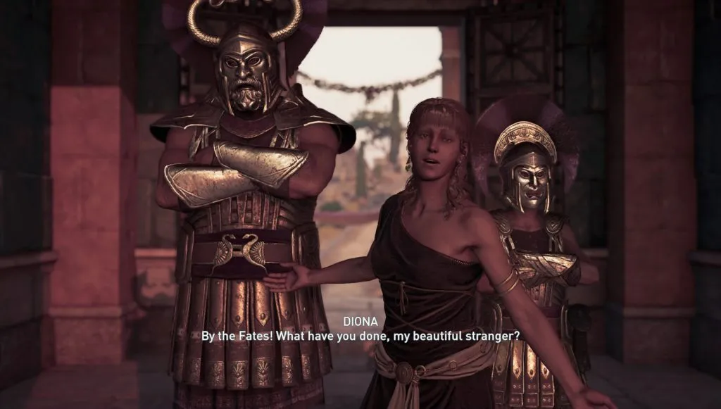 assassins creed odyssey como distinguir a dion