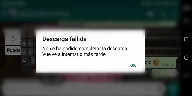 como arreglar una descarga fallida no se puede completar la descarga en whatsapp