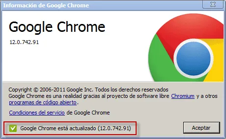 como comprobar si su navegador esta actualizado