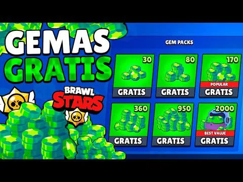 como conseguir gemas gratis en brawl stars