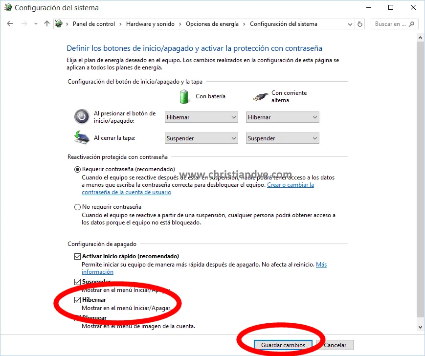 como deshabilitar la hibernacion en windows 10