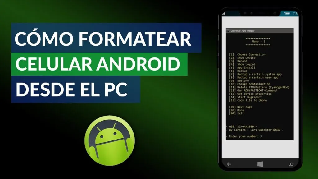 como formatear android cell desde pc