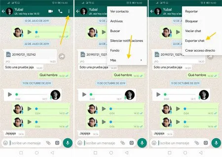 como guardar chats conversaciones e imagenes en whatsapp