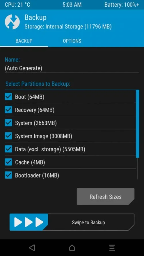 como hacer una copia de seguridad de twrp en la pc a traves de adb
