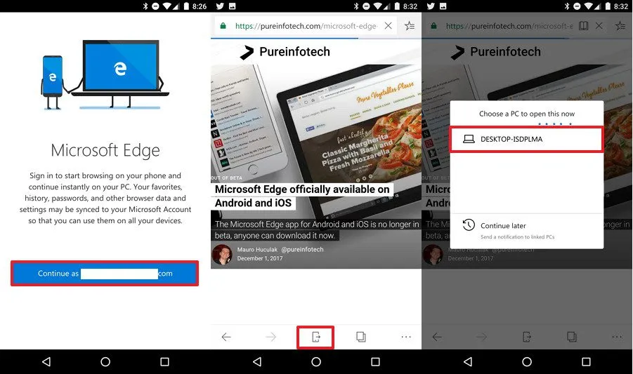 conecte su telefono a windows 10 usando continuar a pc android y iphone