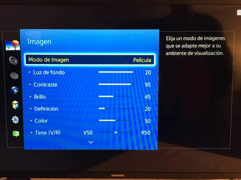configuracion de tv para una mejor visualizacion de la pantalla color contraste y brillo