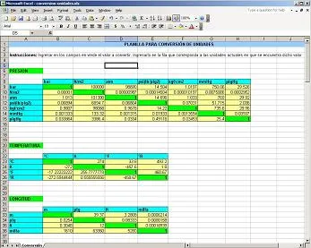 conversion de unidades de medida en una pc peso longitud temperatura etc