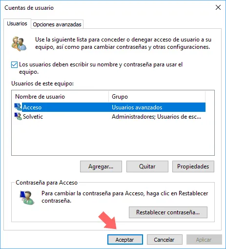crear y administrar cuentas de usuario en windows