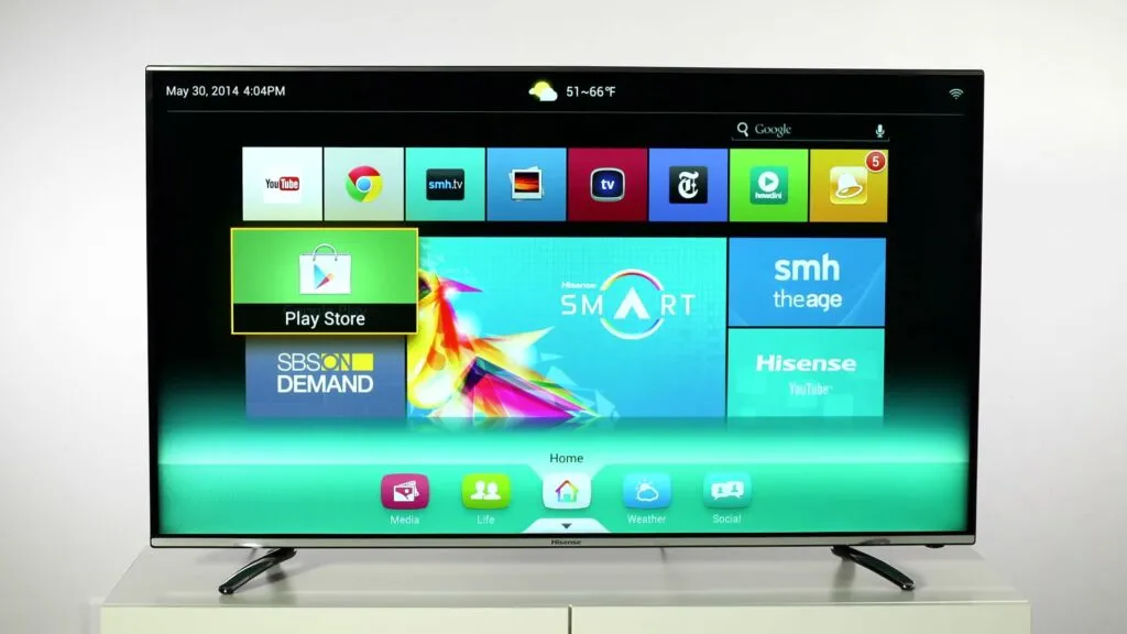descargue play store para la marca hisense smart tv