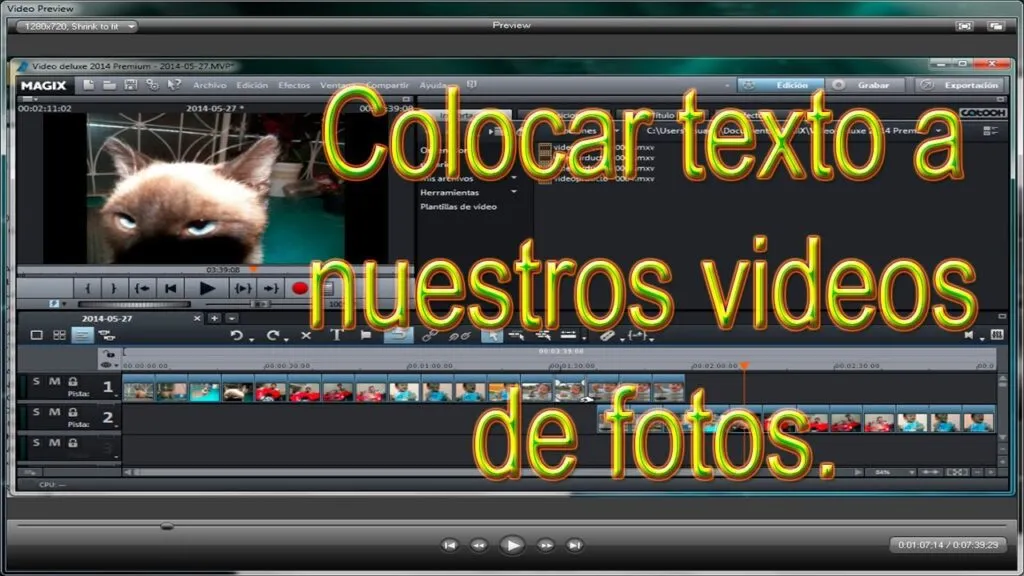 edita videos con texto fotos y musica simple y gratis