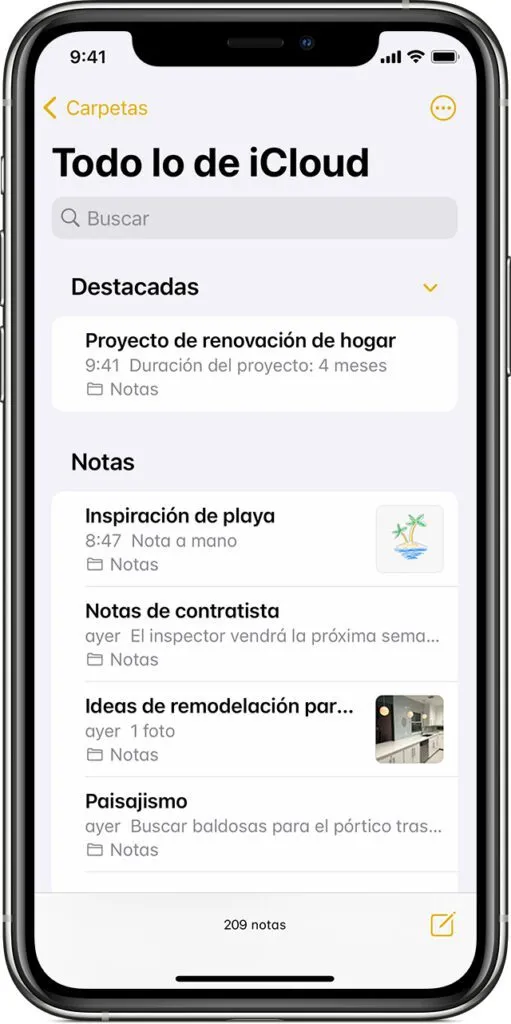 encuentra notas enlaces e imagenes en todos los dispositivos