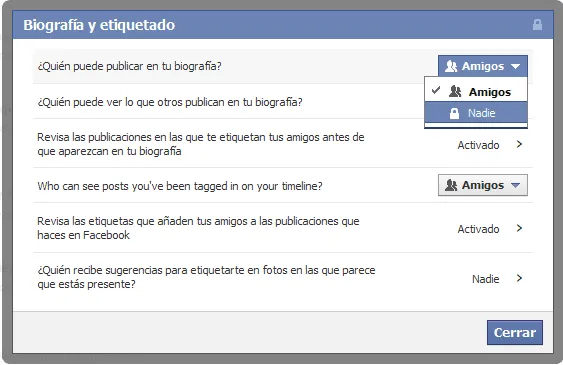 evite que sus amigos publiquen en nuestro perfil de facebook
