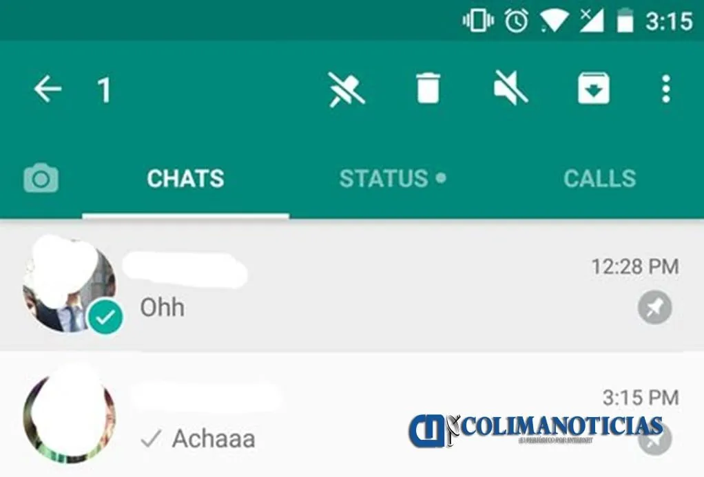 fija tus chats de whatsapp mas utilizados en la parte superior