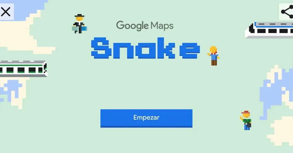 juega snake en pc en google maps