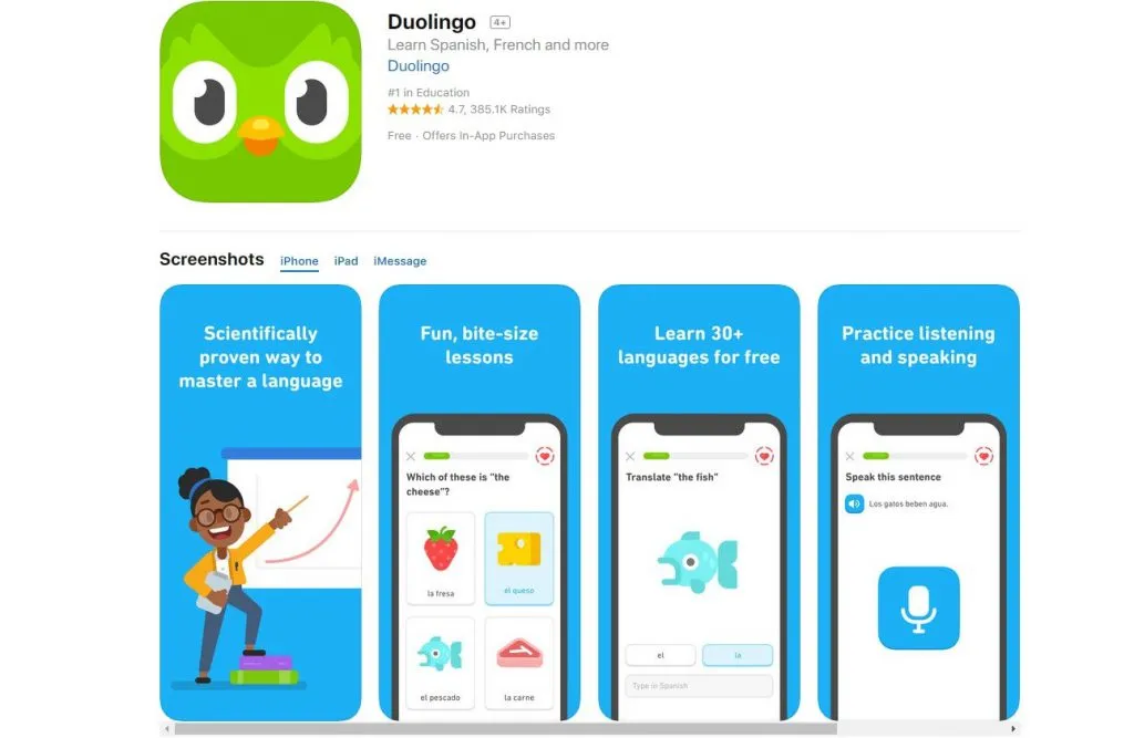 la mejor aplicacion para aprender ingles u otros idiomas en android y iphone