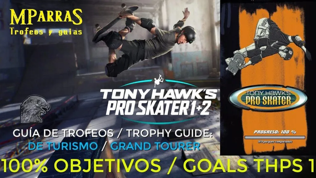 pro skater tony hawk 1 2 aqui hay una lista completa de todos los trofeos