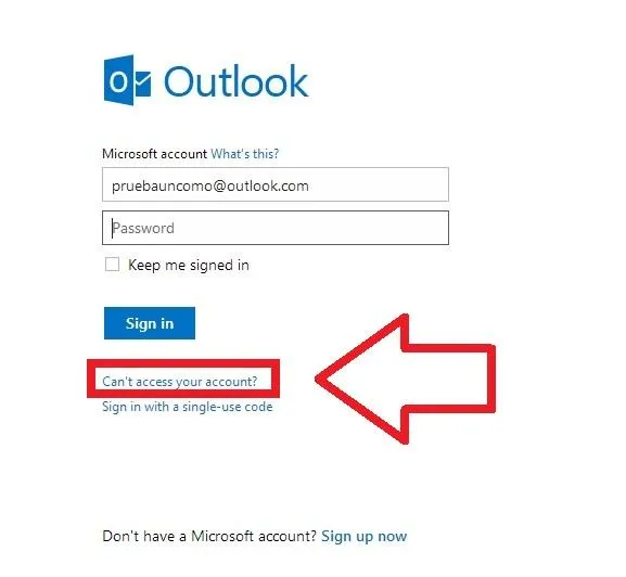 recuperar la contrasena de la cuenta de outlook microsoft