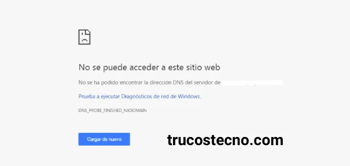 solucion de problemas no se puede encontrar la direccion ip del servidor