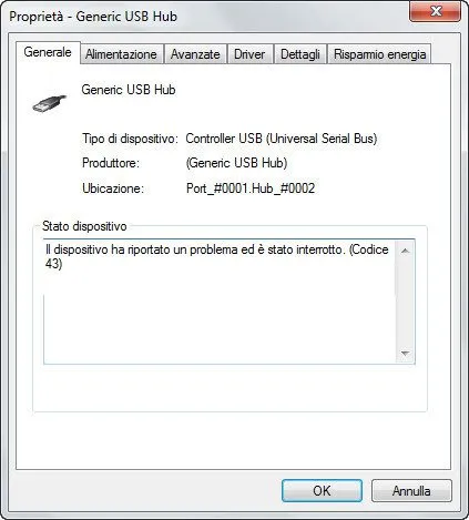 el dispositivo no es reconocido