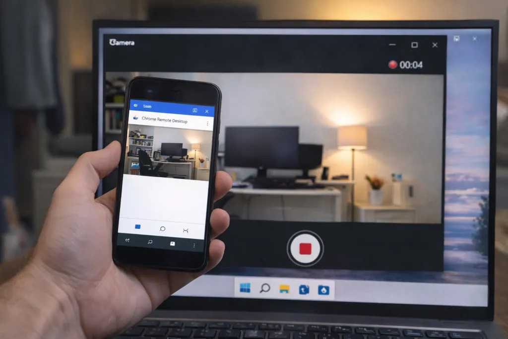 Como usar la aplicacion Camara en Windows 10 y Windows 11 para hacer fotos grabar videos y vigilar una habitacion 2